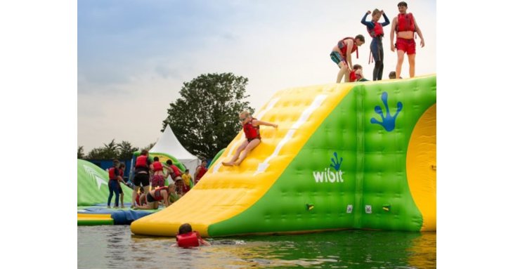The new inflatable Aquaventure park at Cotswold Country Park and Beach is open from Saturday 9 April 2022.